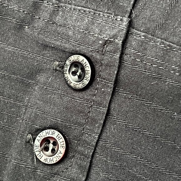 Anchor Blue Button Up Long Sleeve X-Large - Picture 2 of 7